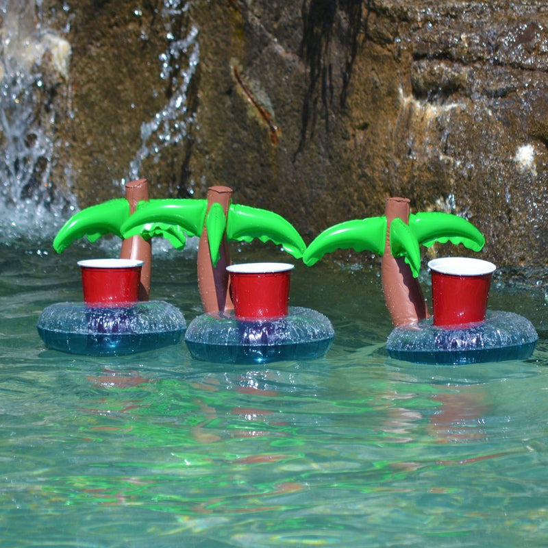 Inflatable Palm Tree Drink Holder (Pack of 2)