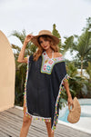 Tassel Trim Side Split Cover Up