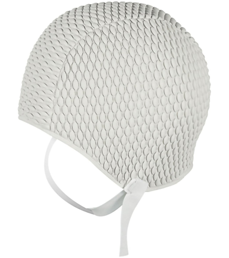 Bubble Swim Cap with Chin Strap (Ivory)