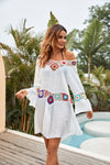 Floral Crochet Flounce Beach Tunic