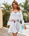 Floral Crochet Flounce Beach Tunic