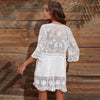 White Floral Lace Beach Cover Up