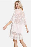 White Floral Lace Beach Cover Up