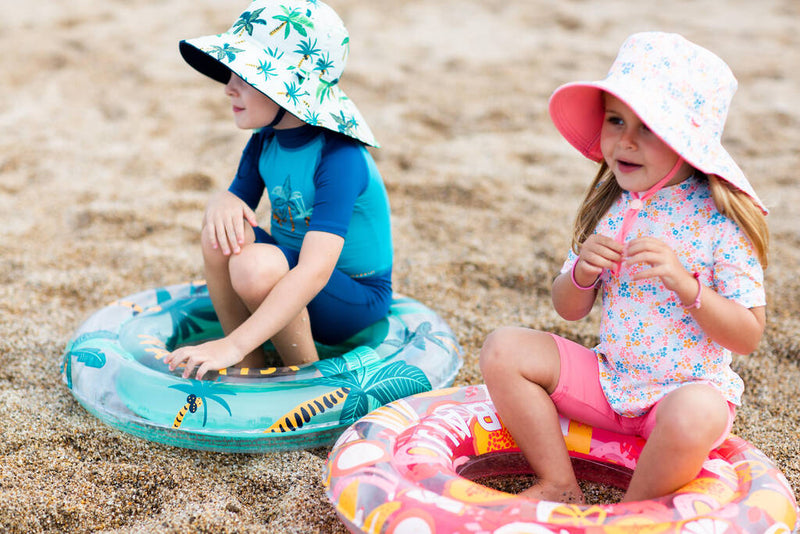 Baby Reversible UV Protection Hat Blue