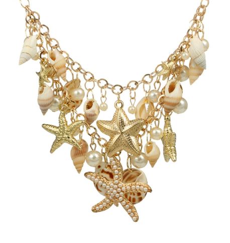 Stars And Shell Choker Necklace