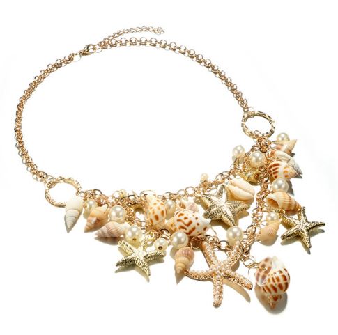 Stars And Shell Choker Necklace